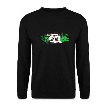 Burundi - Sweat-shirt Unisexe - noir - Devant - Alina (178cm) & Michal (187cm)