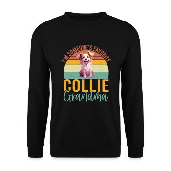 Cadeaux Collie - Sweat-shirt Unisexe - noir - Devant - Alina (178cm) & Michal (187cm)