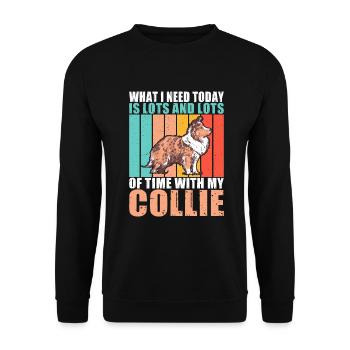 Cadeaux Collie - Sweat-shirt Unisexe - noir - Devant - Alina (178cm) & Michal (187cm)