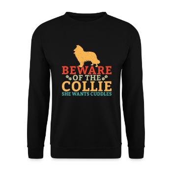 Cadeaux Collie - Sweat-shirt Unisexe - noir - Devant - Alina (178cm) & Michal (187cm)