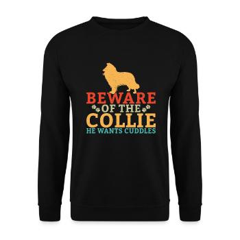 Cadeaux Collie - Sweat-shirt Unisexe - noir - Devant - Alina (178cm) & Michal (187cm)