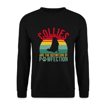 Cadeaux Collie - Sweat-shirt Unisexe - noir - Devant - Alina (178cm) & Michal (187cm)
