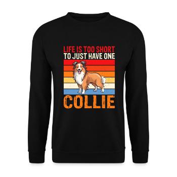 Collie Gifts - Unisex Pullover - Schwarz - Vorne - Alina (178cm) & Michal (187cm)