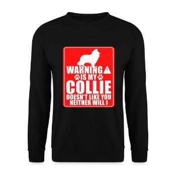 Cadeaux Collie - Sweat-shirt Unisexe - noir - Devant - Alina (178cm) & Michal (187cm)