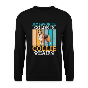 Cadeaux Collie - Sweat-shirt Unisexe - noir - Devant - Alina (178cm) & Michal (187cm)