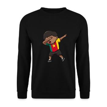 Cameroon - Unisex Sweatshirt - black - Front - Alina (178cm) & Michal (187cm)