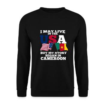 Kamerun - Unisex Pullover - Schwarz - Vorne - Alina (178cm) & Michal (187cm)