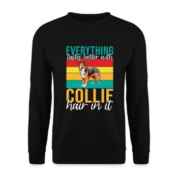 Cadeaux Collie - Sweat-shirt Unisexe - noir - Devant - Alina (178cm) & Michal (187cm)
