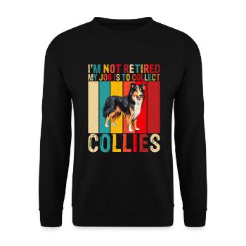 Cadeaux Collie - Sweat-shirt Unisexe - noir - Devant - Alina (178cm) & Michal (187cm)
