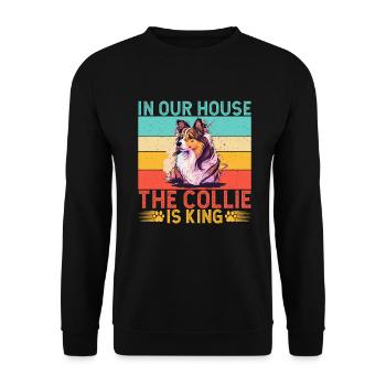 Cadeaux Collie - Sweat-shirt Unisexe - noir - Devant - Alina (178cm) & Michal (187cm)