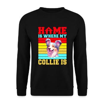 Collie Gifts - Unisex Pullover - Schwarz - Vorne - Alina (178cm) & Michal (187cm)