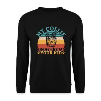 Collie Gifts - Unisex Pullover - Schwarz - Vorne - Alina (178cm) & Michal (187cm)