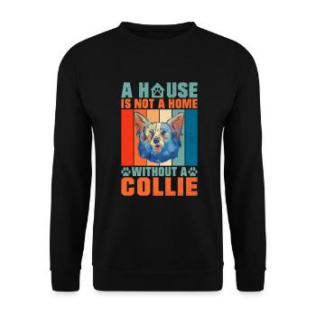Cadeaux Collie - Sweat-shirt Unisexe - noir - Devant - Alina (178cm) & Michal (187cm)