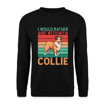 Collie Gifts - Unisex Pullover - Schwarz - Vorne - Alina (178cm) & Michal (187cm)