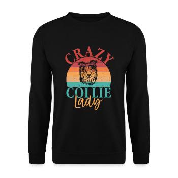 Cadeaux Collie - Sweat-shirt Unisexe - noir - Devant - Alina (178cm) & Michal (187cm)