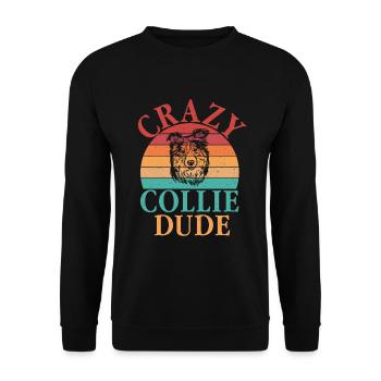 Cadeaux Collie - Sweat-shirt Unisexe - noir - Devant - Alina (178cm) & Michal (187cm)