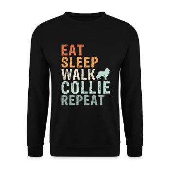 Cadeaux Collie - Sweat-shirt Unisexe - noir - Devant - Alina (178cm) & Michal (187cm)