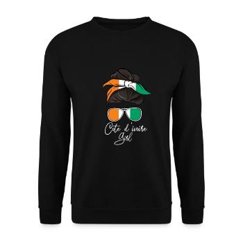 Côte d’Ivoire - Sweat-shirt Unisexe - noir - Devant - Alina (178cm) & Michal (187cm)