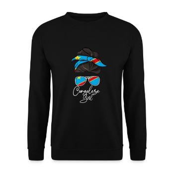 Congo - Unisex Sweatshirt - black - Front - Alina (178cm) & Michal (187cm)
