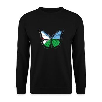 Dschibuti - Unisex Pullover - Schwarz - Vorne - Alina (178cm) & Michal (187cm)