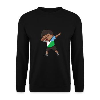 Dschibuti - Unisex Pullover - Schwarz - Vorne - Alina (178cm) & Michal (187cm)