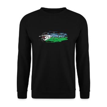 Dschibuti - Unisex Pullover - Schwarz - Vorne - Alina (178cm) & Michal (187cm)