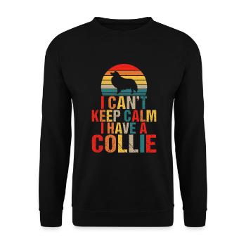 Collie Gifts - Unisex Pullover - Schwarz - Vorne - Alina (178cm) & Michal (187cm)