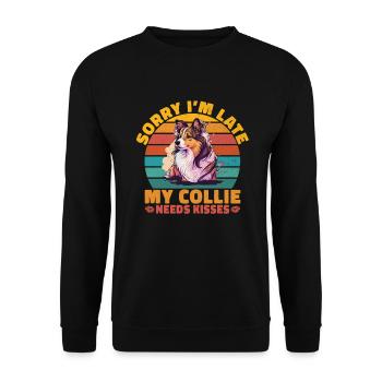 Cadeaux Collie - Sweat-shirt Unisexe - noir - Devant - Alina (178cm) & Michal (187cm)
