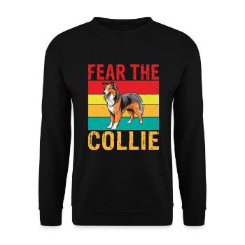 Cadeaux Collie - Sweat-shirt Unisexe - noir - Devant - Alina (178cm) & Michal (187cm)