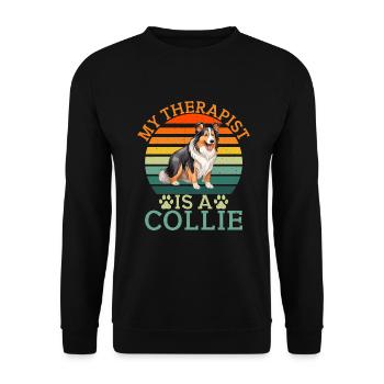 Cadeaux Collie - Sweat-shirt Unisexe - noir - Devant - Alina (178cm) & Michal (187cm)