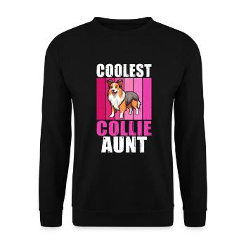 Cadeaux Collie - Sweat-shirt Unisexe - noir - Devant - Alina (178cm) & Michal (187cm)