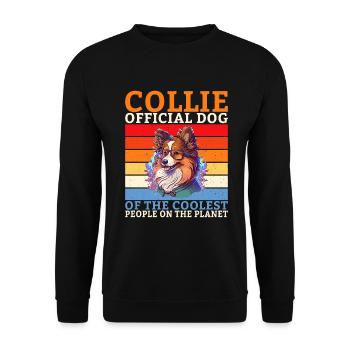 Cadeaux Collie - Sweat-shirt Unisexe - noir - Devant - Alina (178cm) & Michal (187cm)