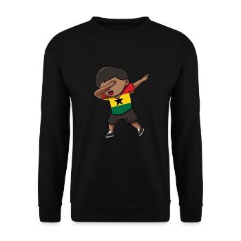 Ghana - Unisex Sweatshirt - black - Front - Alina (178cm) & Michal (187cm)
