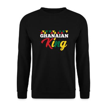 Ghana - Unisex Sweatshirt - black - Front - Alina (178cm) & Michal (187cm)
