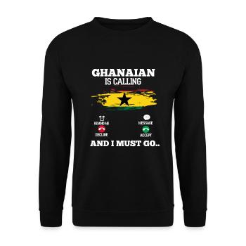 Ghana - Unisex Sweatshirt - black - Front - Alina (178cm) & Michal (187cm)