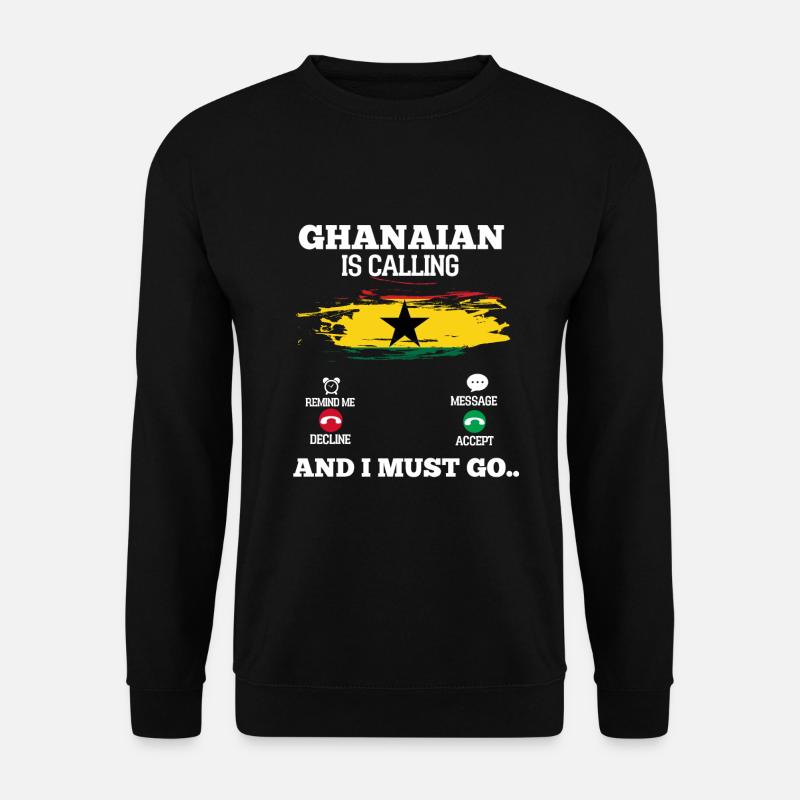 Ghana - Unisex Pullover - Schwarz