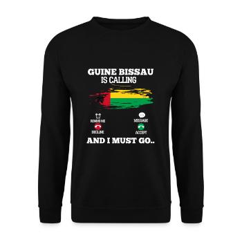 Guinea Bissau - Unisex Sweatshirt - black - Front - Alina (178cm) & Michal (187cm)