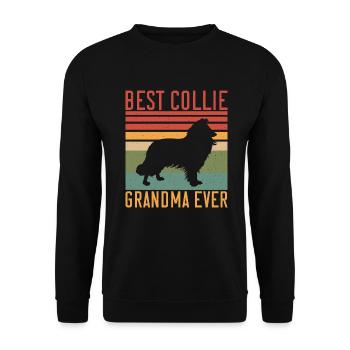 Cadeaux Collie - Sweat-shirt Unisexe - noir - Devant - Alina (178cm) & Michal (187cm)