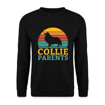 Cadeaux Collie - Sweat-shirt Unisexe - noir - Devant - Alina (178cm) & Michal (187cm)