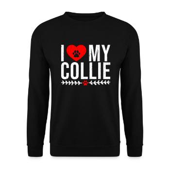 Cadeaux Collie - Sweat-shirt Unisexe - noir - Devant - Alina (178cm) & Michal (187cm)
