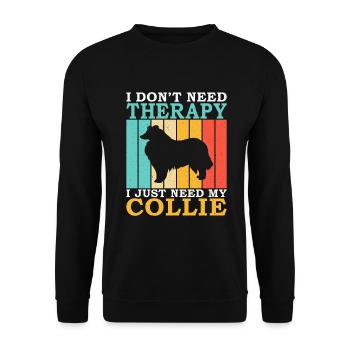 Cadeaux Collie - Sweat-shirt Unisexe - noir - Devant - Alina (178cm) & Michal (187cm)
