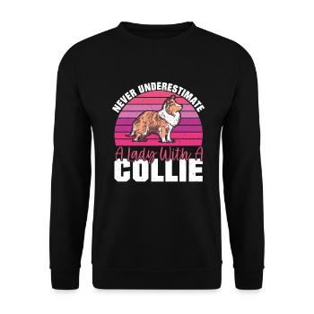 Cadeaux Collie - Sweat-shirt Unisexe - noir - Devant - Alina (178cm) & Michal (187cm)