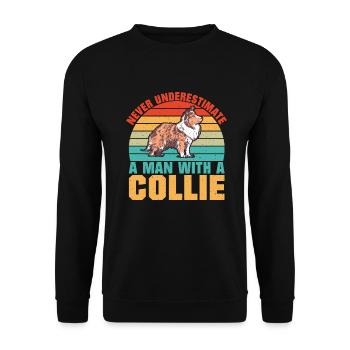 Cadeaux Collie - Sweat-shirt Unisexe - noir - Devant - Alina (178cm) & Michal (187cm)