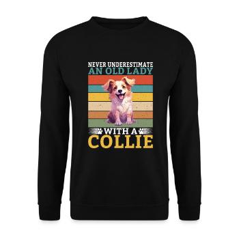 Cadeaux Collie - Sweat-shirt Unisexe - noir - Devant - Alina (178cm) & Michal (187cm)