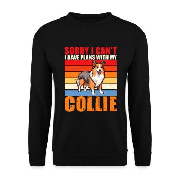 Cadeaux Collie - Sweat-shirt Unisexe - noir - Devant - Alina (178cm) & Michal (187cm)