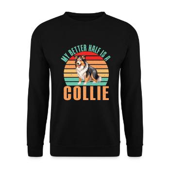 Cadeaux Collie - Sweat-shirt Unisexe - noir - Devant - Alina (178cm) & Michal (187cm)