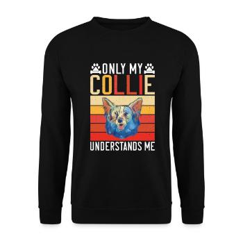 Cadeaux Collie - Sweat-shirt Unisexe - noir - Devant - Alina (178cm) & Michal (187cm)