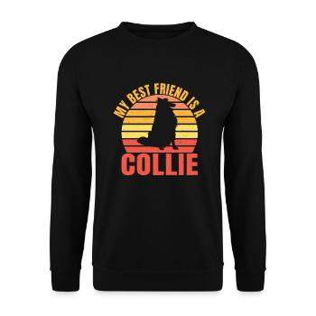Cadeaux Collie - Sweat-shirt Unisexe - noir - Devant - Alina (178cm) & Michal (187cm)