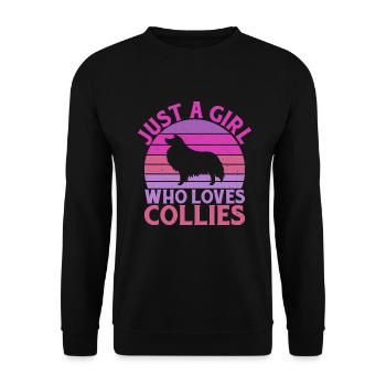 Cadeaux Collie - Sweat-shirt Unisexe - noir - Devant - Alina (178cm) & Michal (187cm)