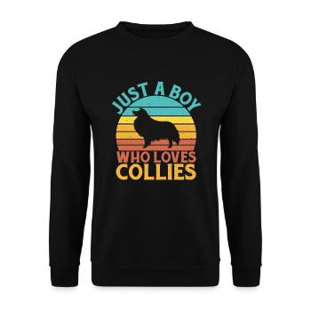 Cadeaux Collie - Sweat-shirt Unisexe - noir - Devant - Alina (178cm) & Michal (187cm)